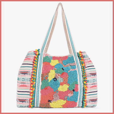 Coral Reef Embellished Tote