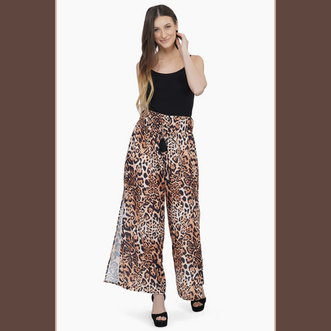 Brown Leopard Trousers