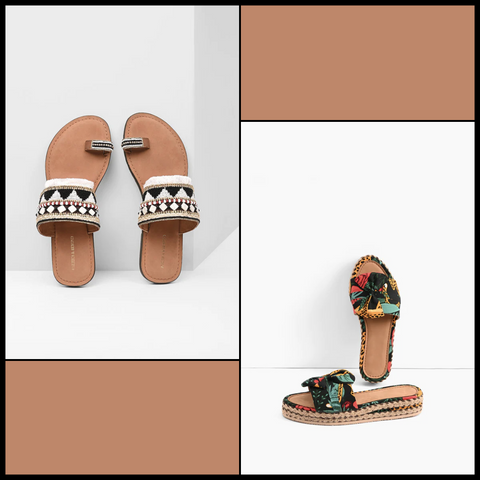 aztec beaded fringe sandals and jaguar paradise bowknot sandals