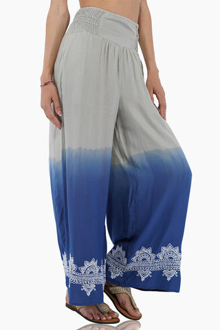 dip dye ombre wide leg pants