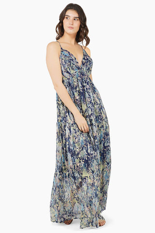 shimmering snakeskin maxi boho dress