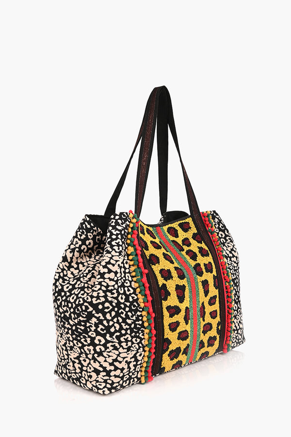 Forestry Leopard Embellished Tote — Tote Bags America & Beyond