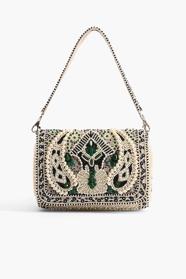 Tigerlily Beaded Shoulder Bag