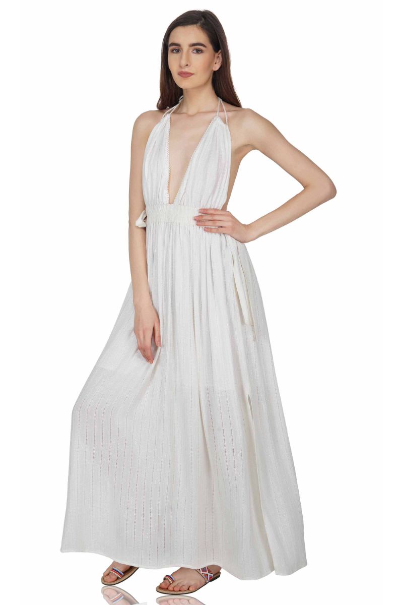 Greek Goddess White Maxi Dress – America & Beyond