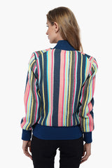 Cool Striped Bomber Jacket