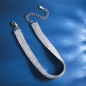 S925 Fine Silver High Carbon Diamond Bracelet