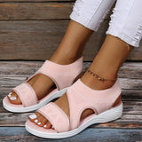 Casual Mesh Open Toe Solid Color Slip-On Sandals