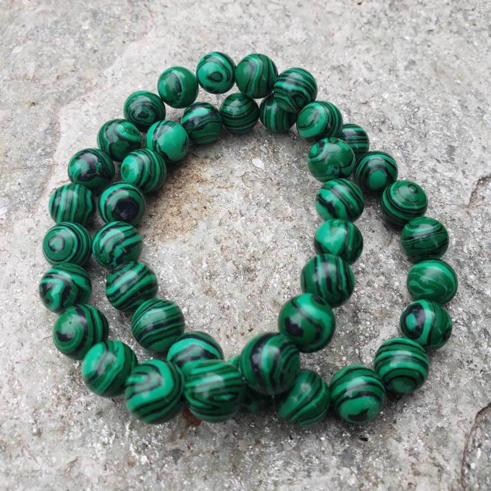 Emerald Malachite Himalayan Stone Bracelet