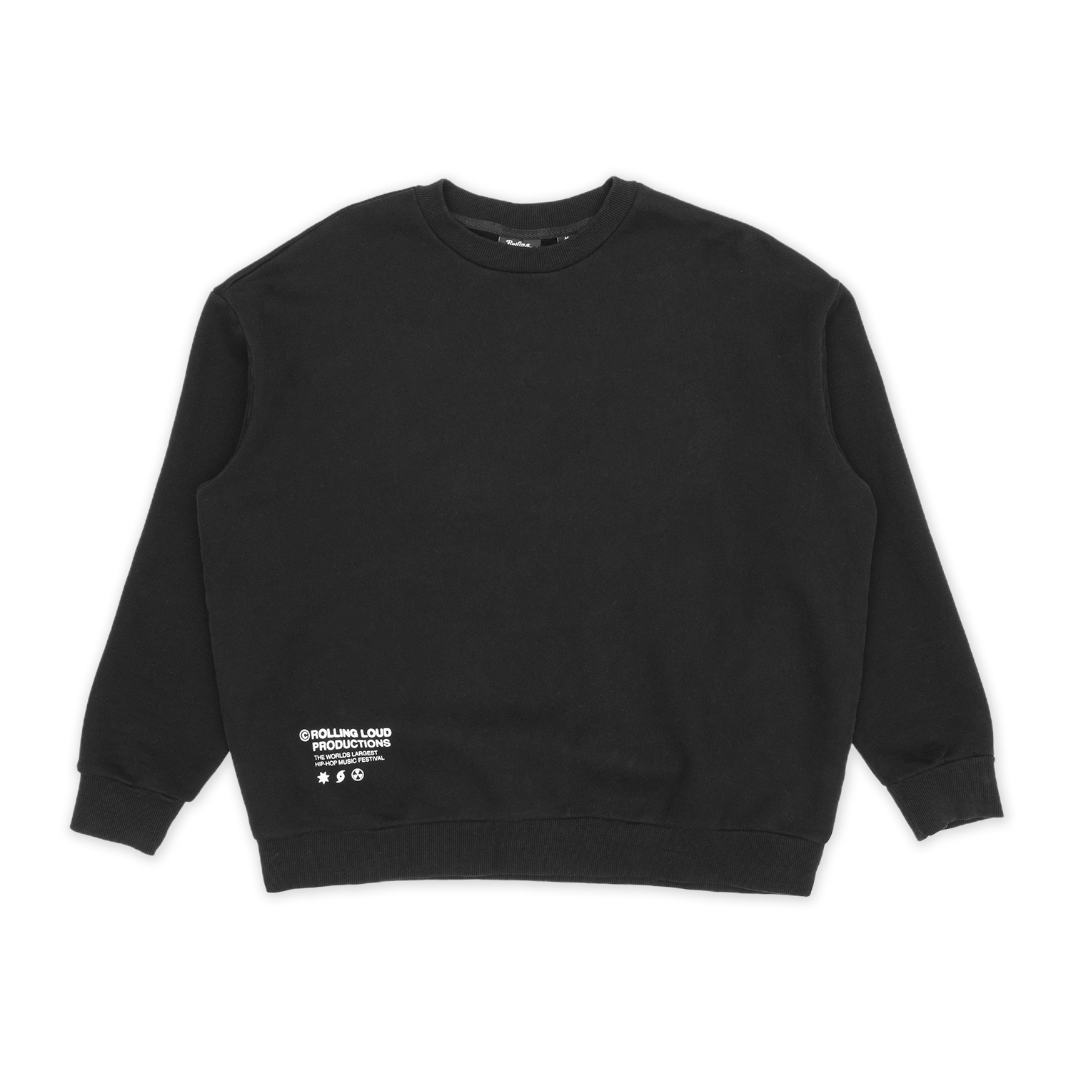 RL Productions Black French Terry Crewneck Sweatshirt – Rolling Loud