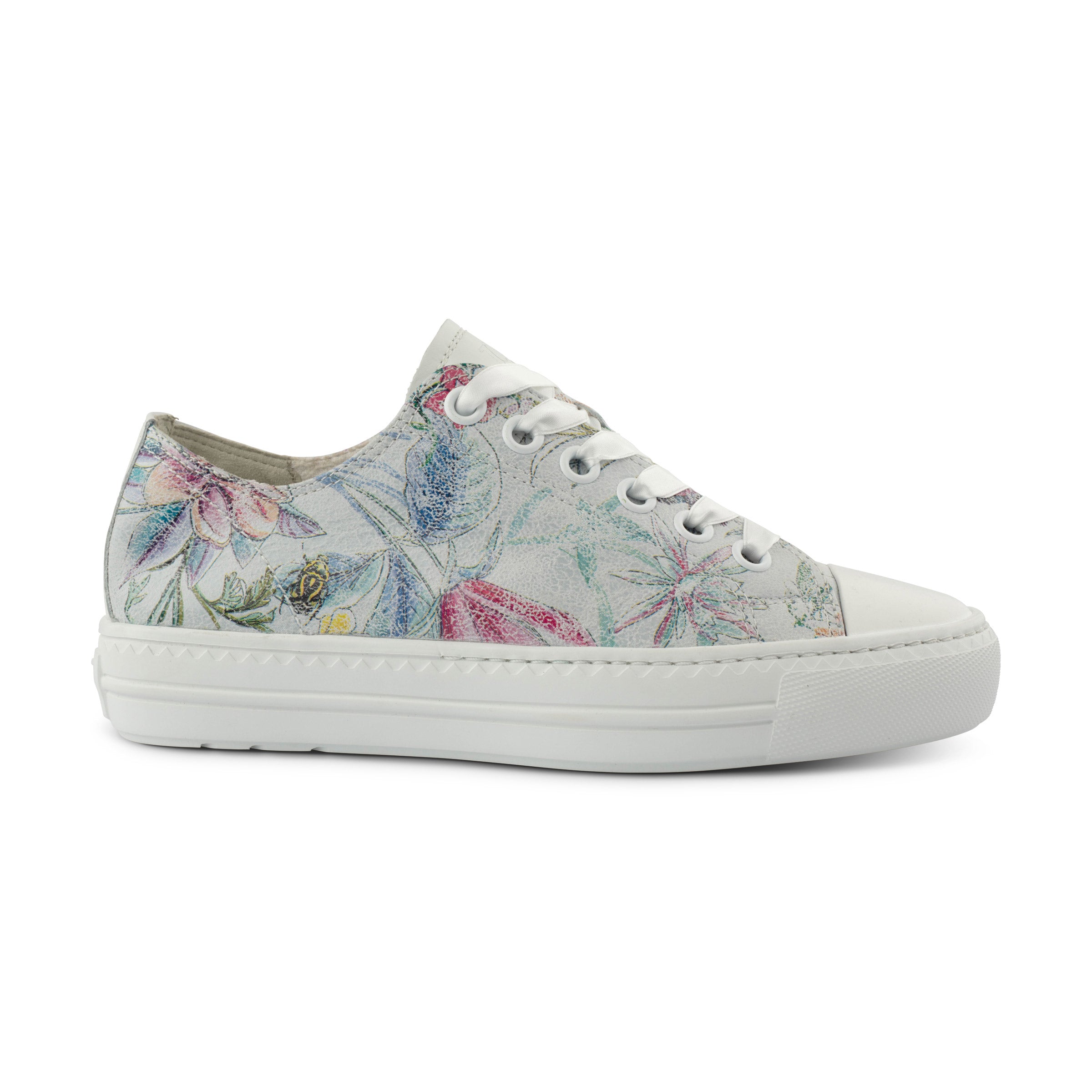 Women's Floral Leather Karina Sneaker – Paulgreenshoes.com