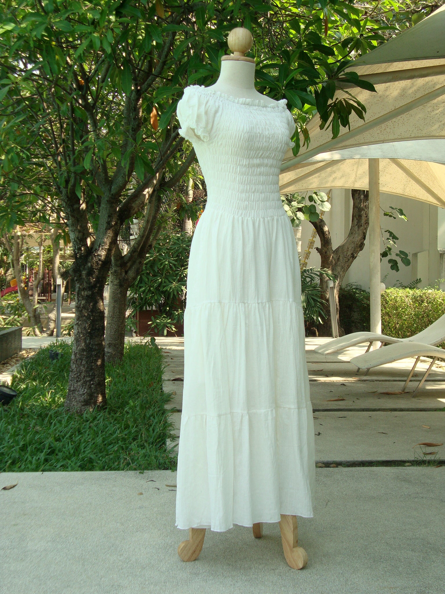 cotton beach maxi dress