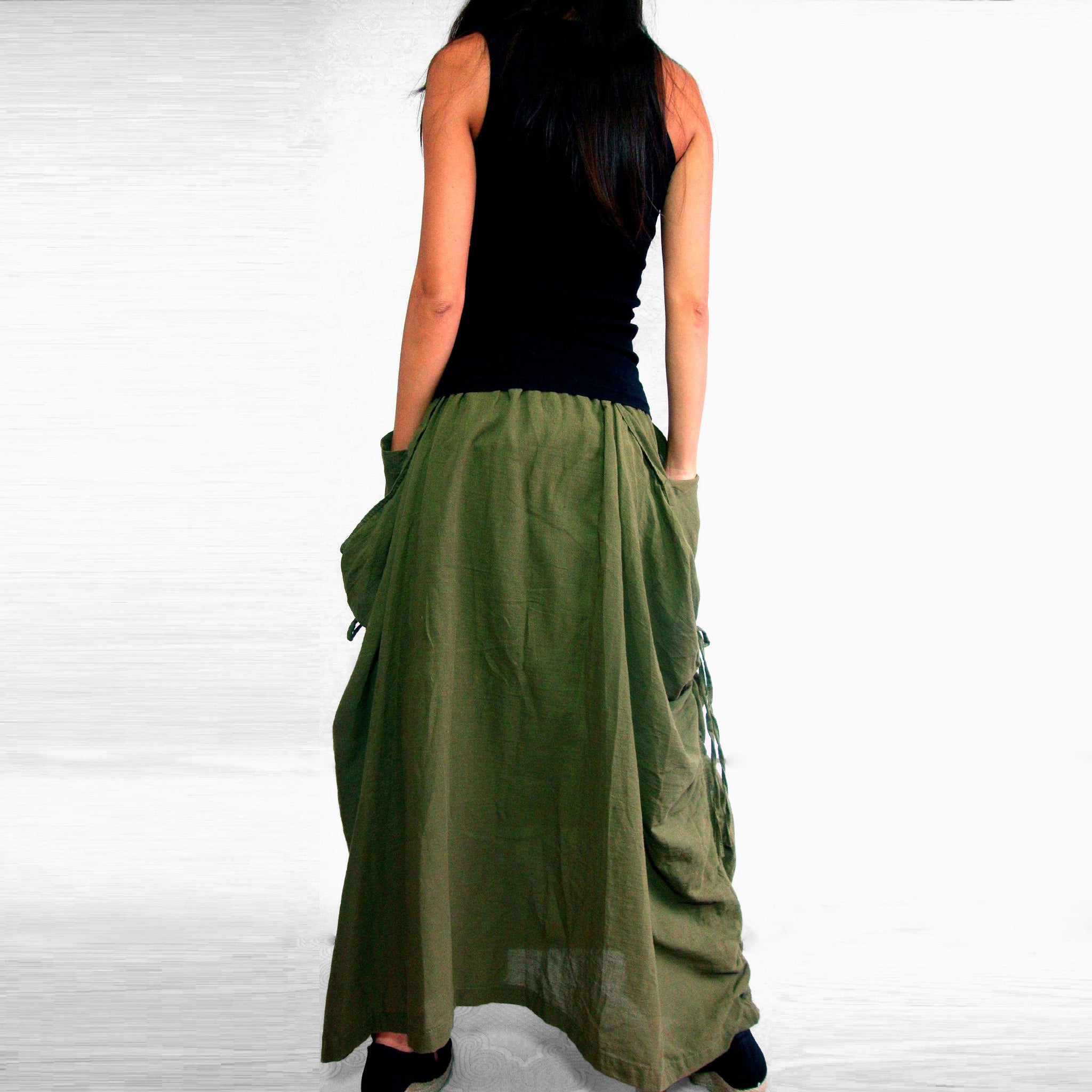 army maxi skirt