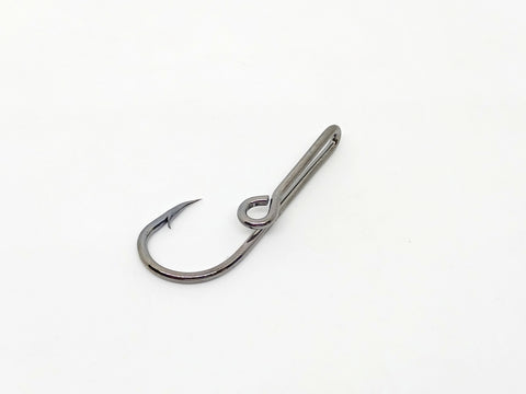 Fish Hook Hat Pin / Tie Clasp (Black)