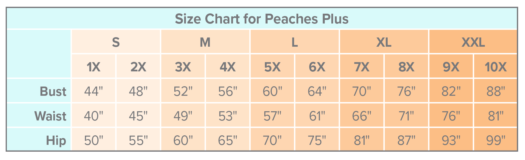 Upbeat Merchandise - Here's the size chart for our CORPORATE