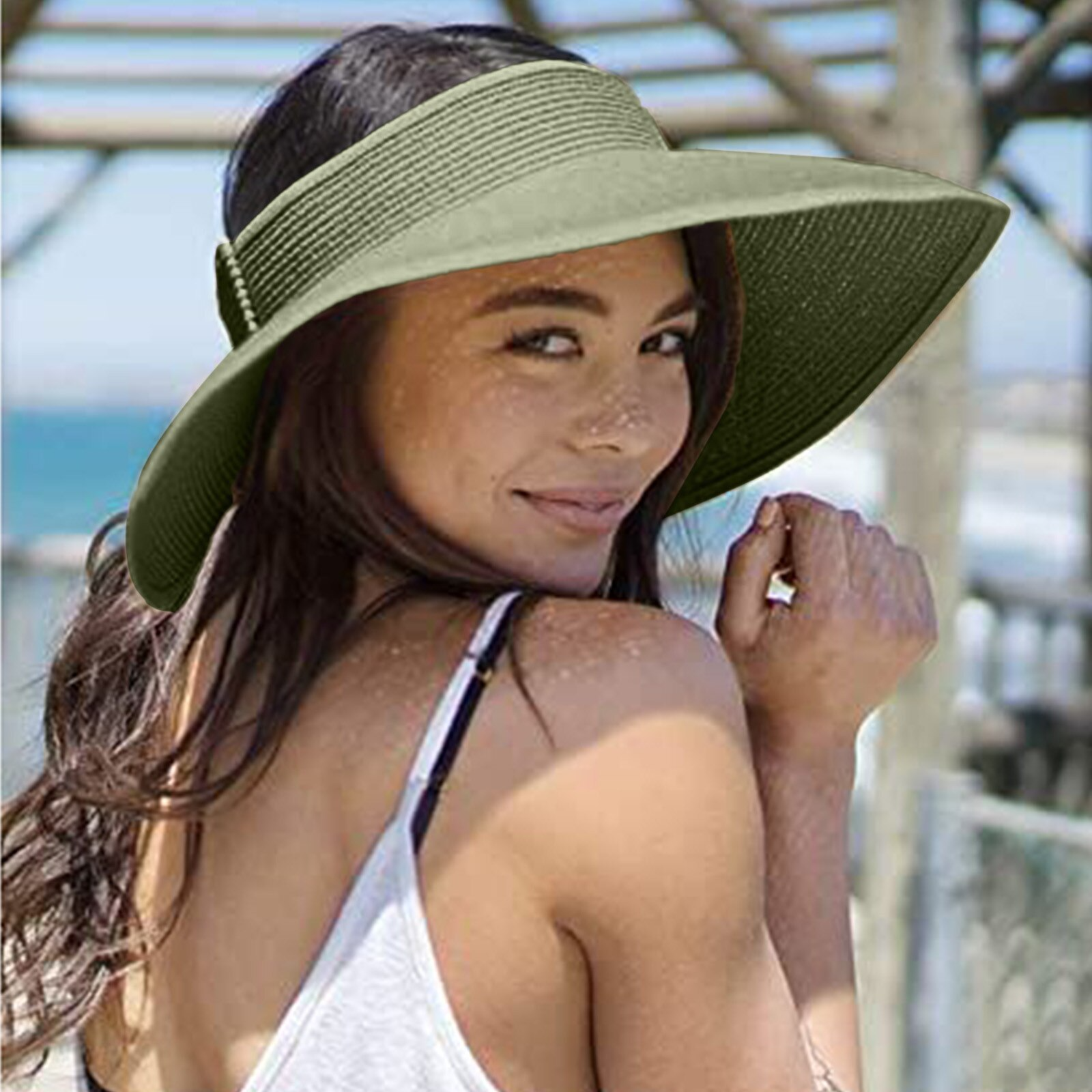 Anellimn chapeu de palha moda panama original chapeu de palha praia com aba chapeu de rattan