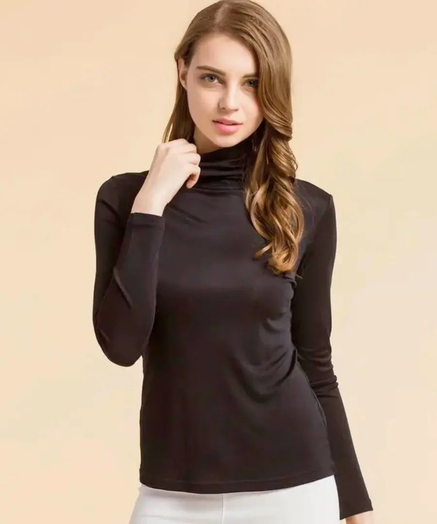 Comprar melhor Blusa Feminina Básica de Gola Alta - Conforto e Elegância em Modal Premium - Anellimn