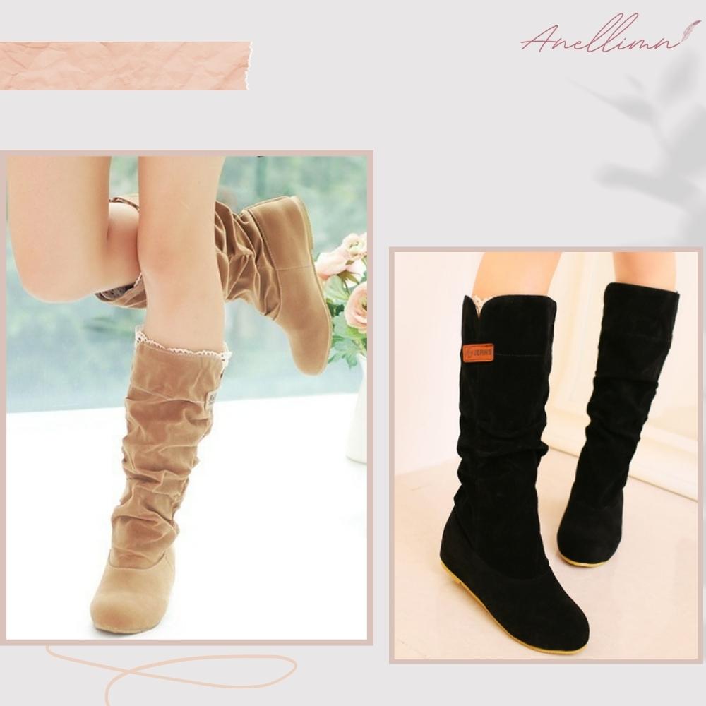 Anellimn comprar melhor bota feminina cano medio salto grosso barato preço bota de inverno feminina