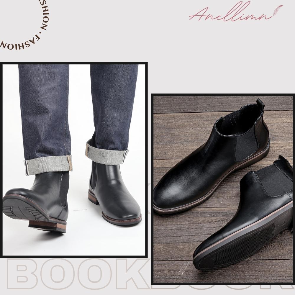 Anellimn comprar melhor bota masculina de couro barato preço bota de inverno masculina