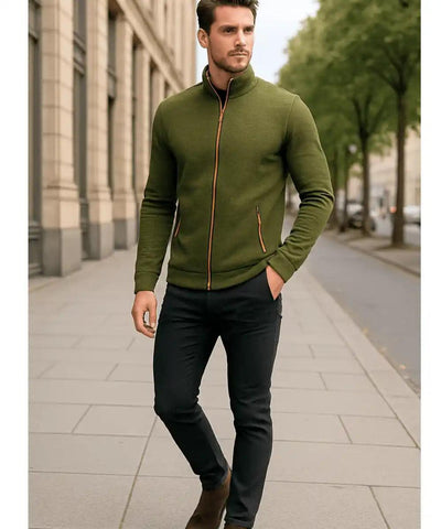 Comprar jaqueta masculina moletom com zíper frontal e gola alta esportiva para looks casuais confortáveis e estilosos em promoção ZARA
