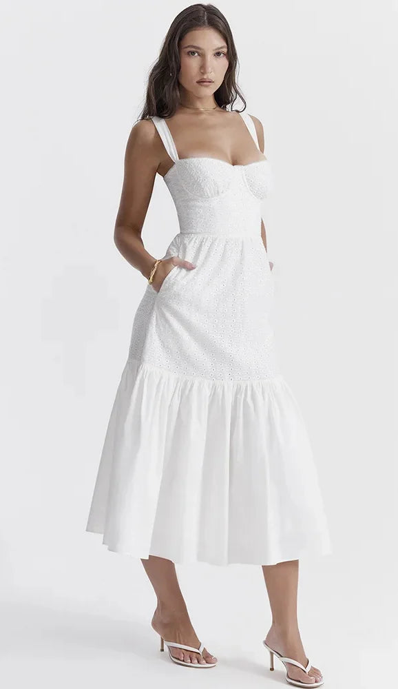 Vestido Midi Casamento Branco - Elegância e Sofisticação para o seu Dia Especial