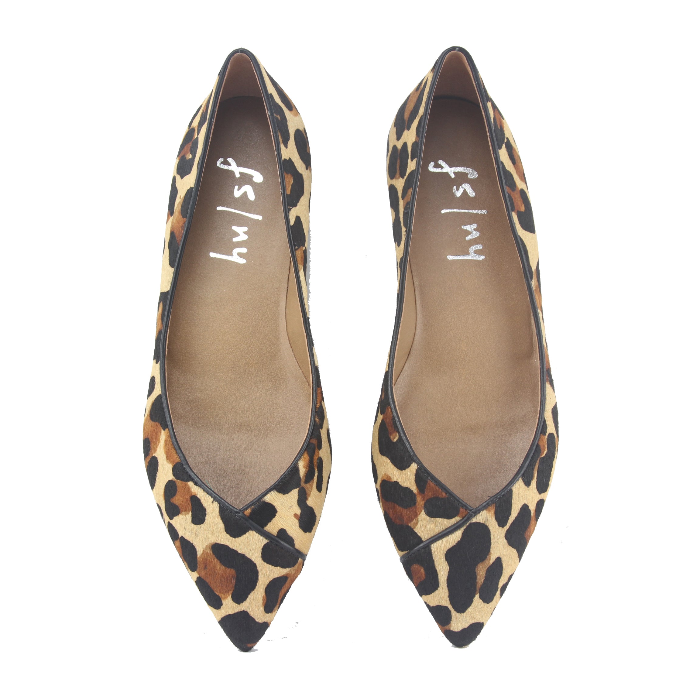 french sole leopard peppy flats