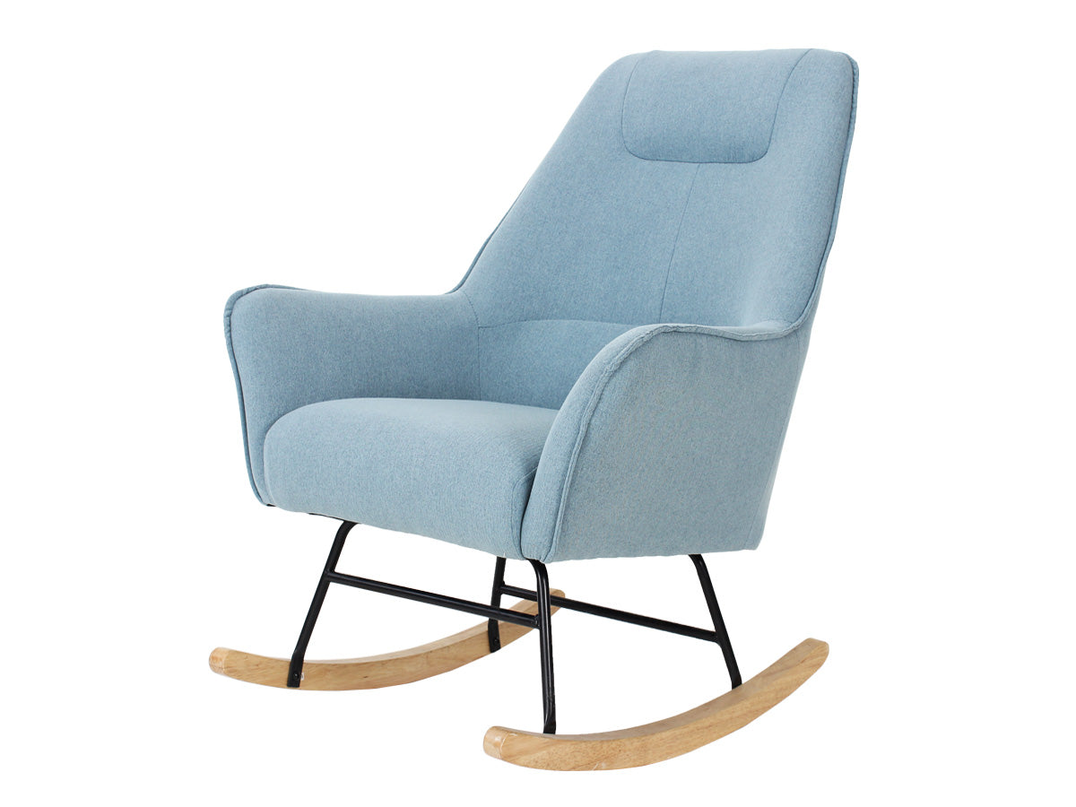 Mia Fabric Rocking Chair Duck Egg Blue Tommy Swiss