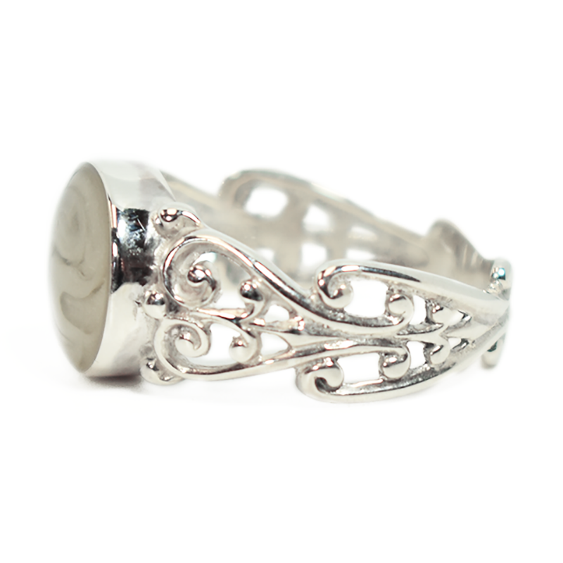 Filigree Details Cremation Band Ring - closebymejewelry