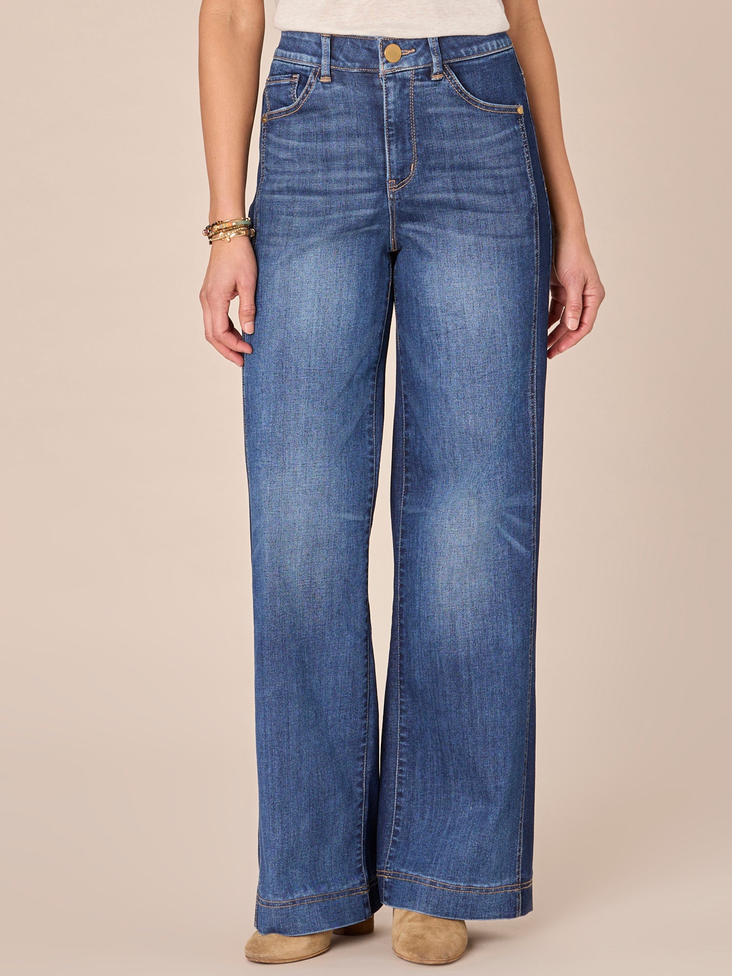 "Ab"solution Skyrise Petite Wide Leg Jeans with Double Side Seams - Democracy Clothing product image