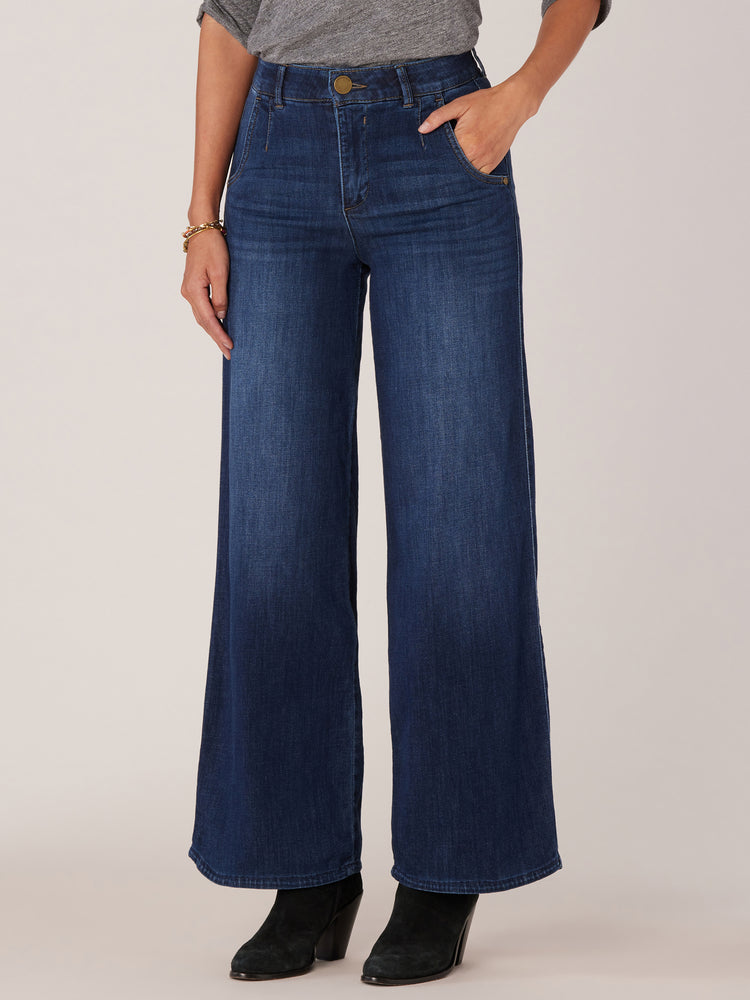  ABZEKH Jeans for Women - High Waist Slant Pocket