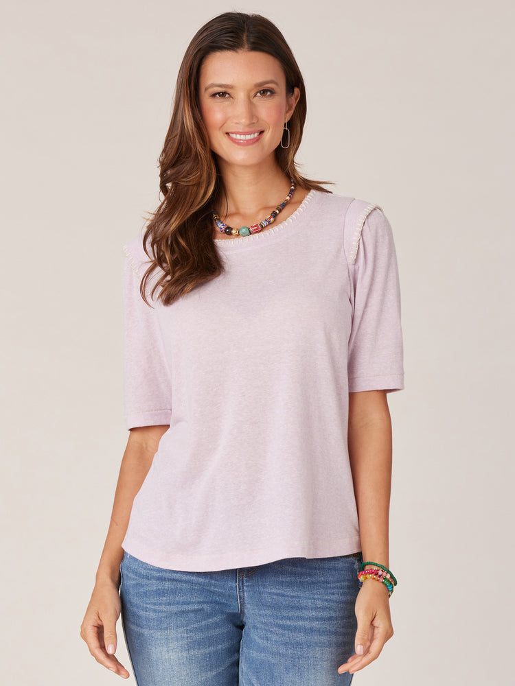 Women's Plus Longtail T Elbow Sleeve Scoopneck