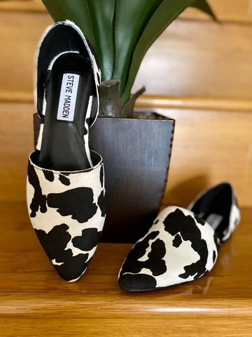 cow print flats for jeans