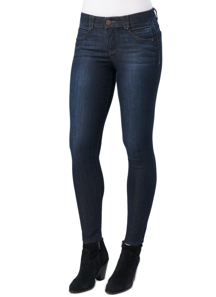 RQYYD Women's Imitation Jeans Leggings High Waist Stretchy Jeggings Casual  Denim Print Slim Tight Pants Butt Lift Yoga Pants(Black,XL)