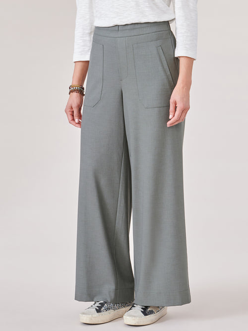 Wide trousers  Greige  Ladies  HM IN