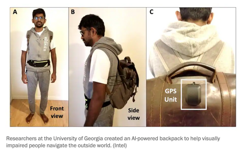 AI-powered backpack to help visually impaired people navigate the outside world