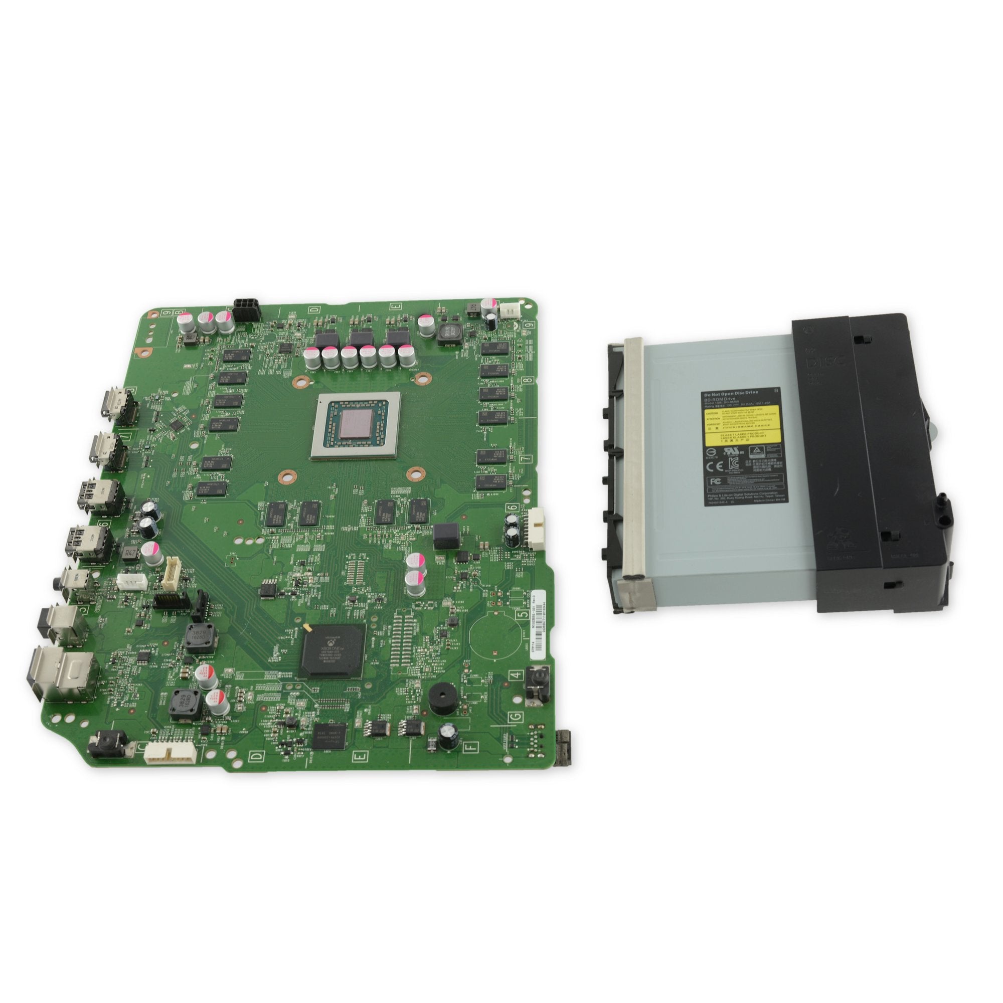 Xbox One S Motherboard and Paired Optical Drive