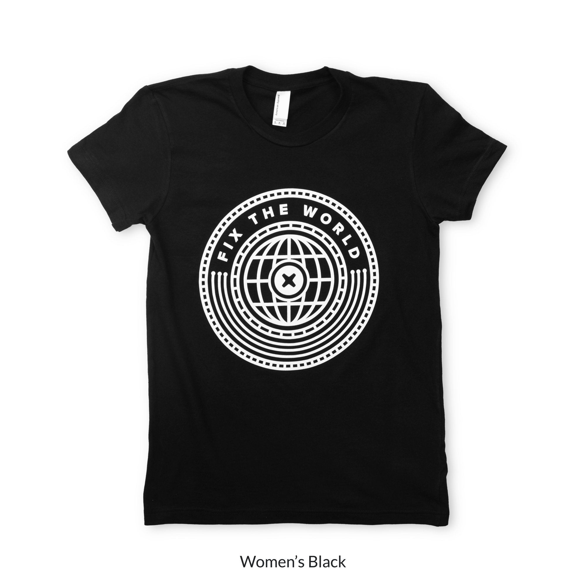 Fix the World T-Shirt Women's Small Black New