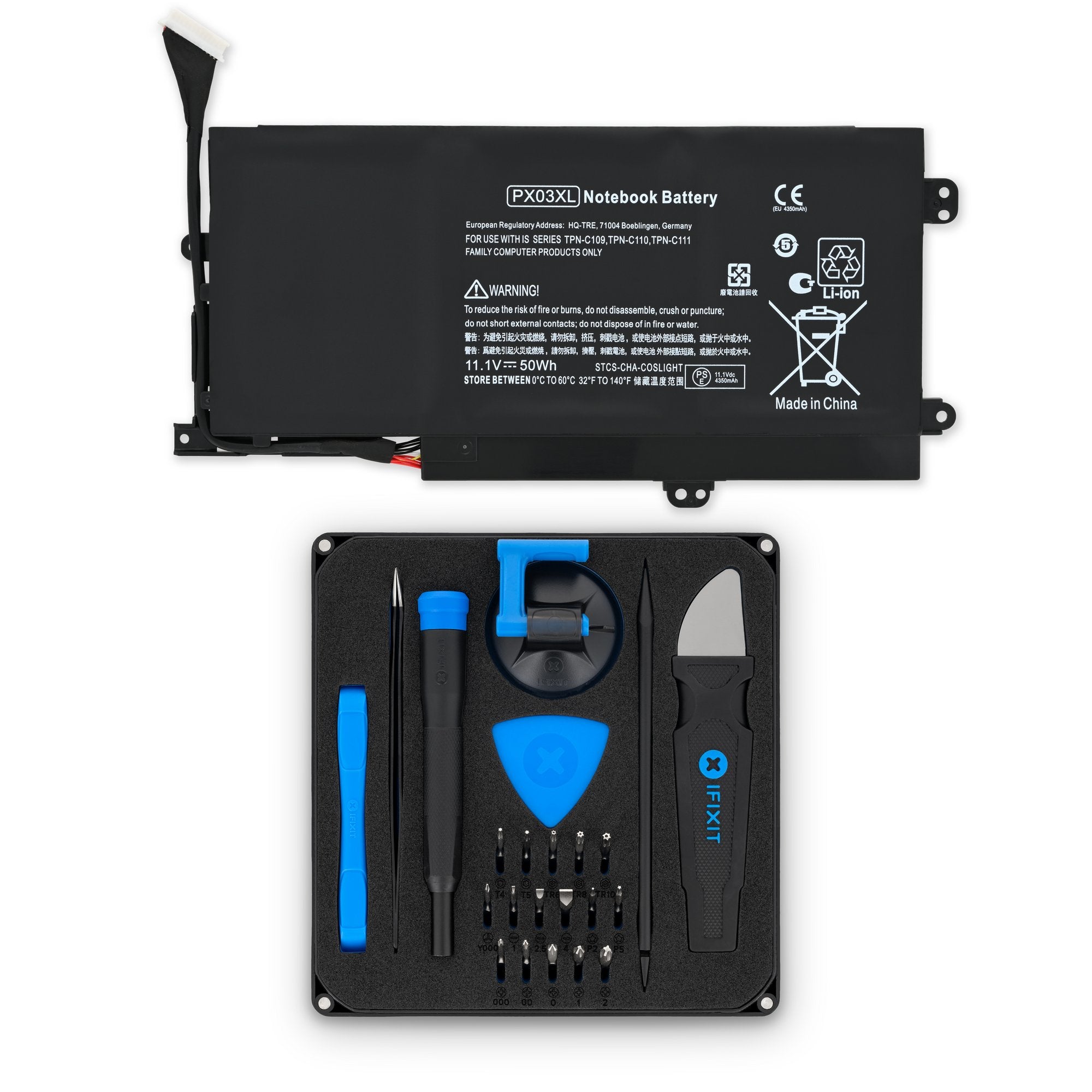 HP PX03XL Laptop Battery New Fix Kit