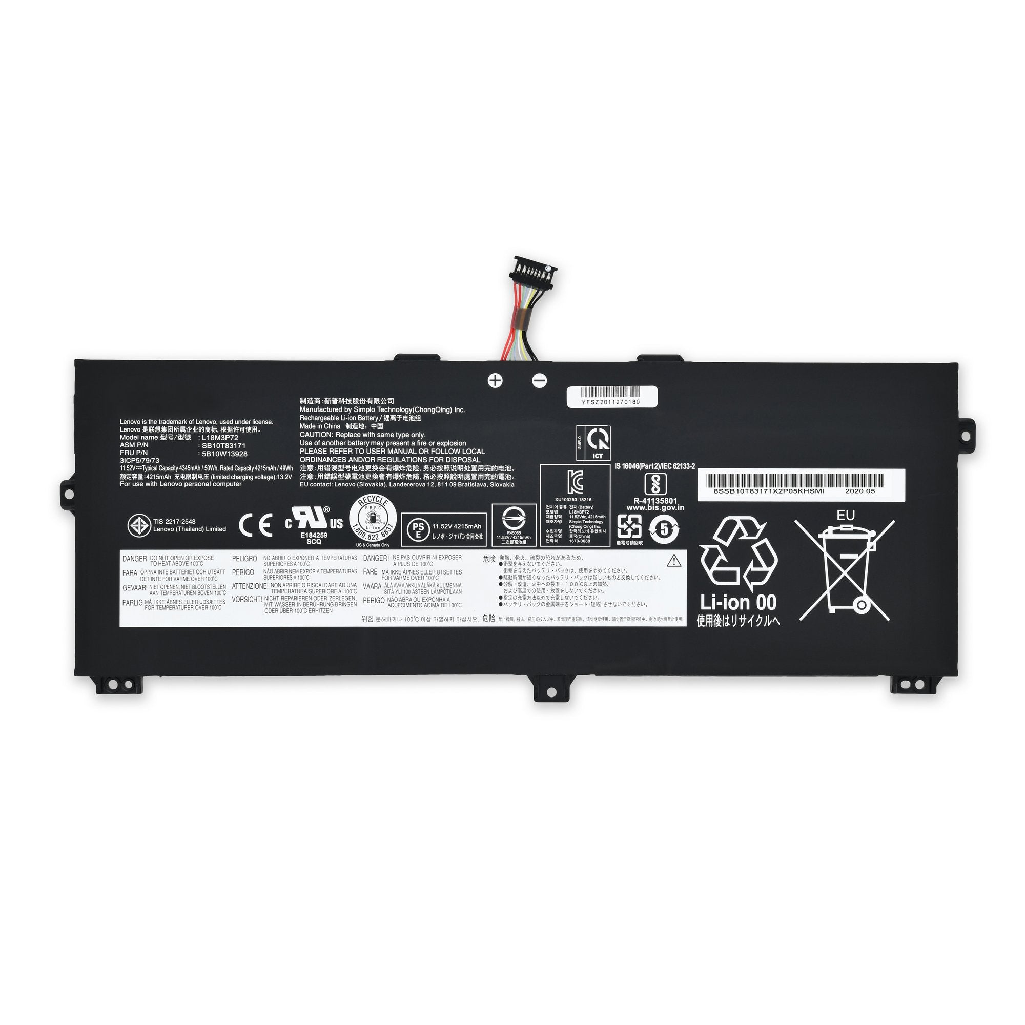 Lenovo ThinkPad Yoga X390 Battery New Part Only