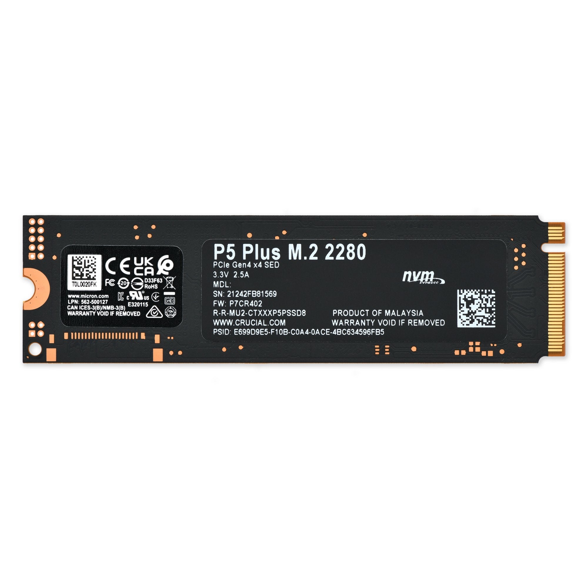 SSD M.2 NVMe CRUCIAL P5 Plus 2 To - infinytech-reunion