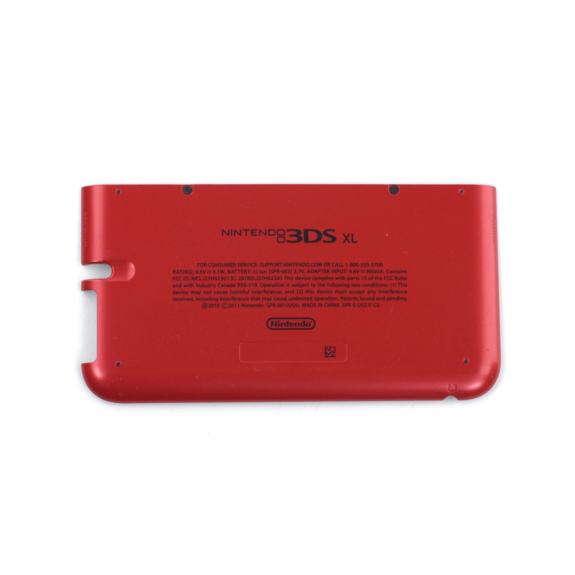 Nintendo 3DS XL Rear Case Red Used, B-Stock Standard Edition