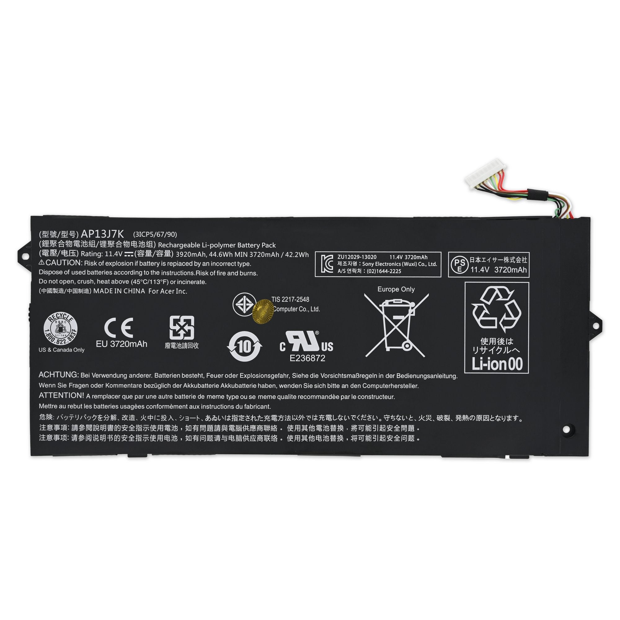 Acer Chromebook AP13J7K Battery New