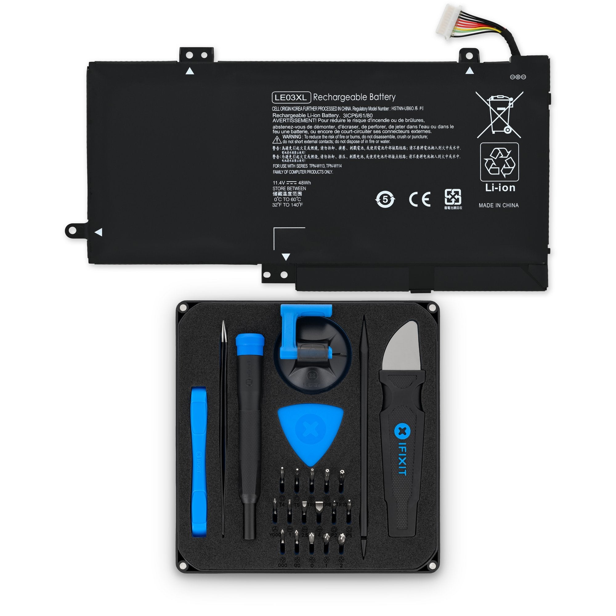 HP LE03XL Battery New Fix Kit