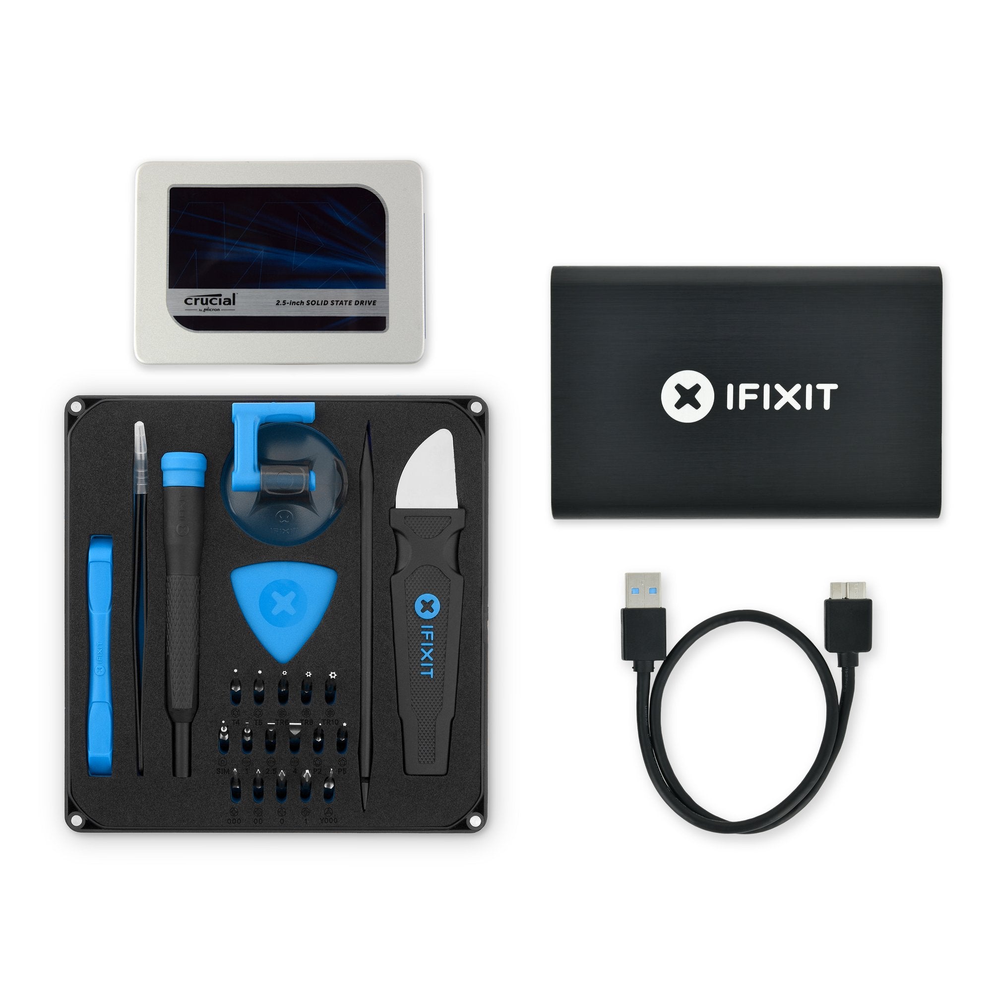 Crucial MX500 1 TB SSD—Your complete iFixit Fix Kit: a Crucial SSD