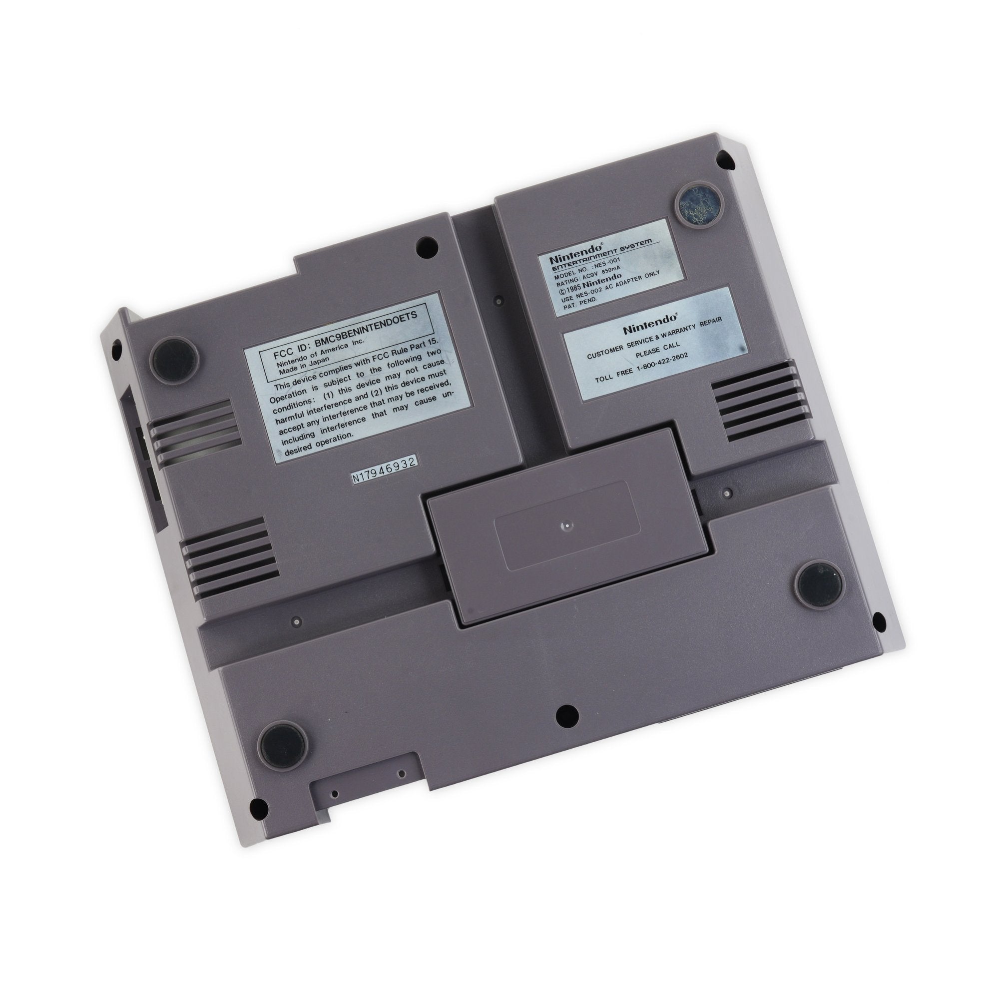 Nintendo NES-001 Bottom Case