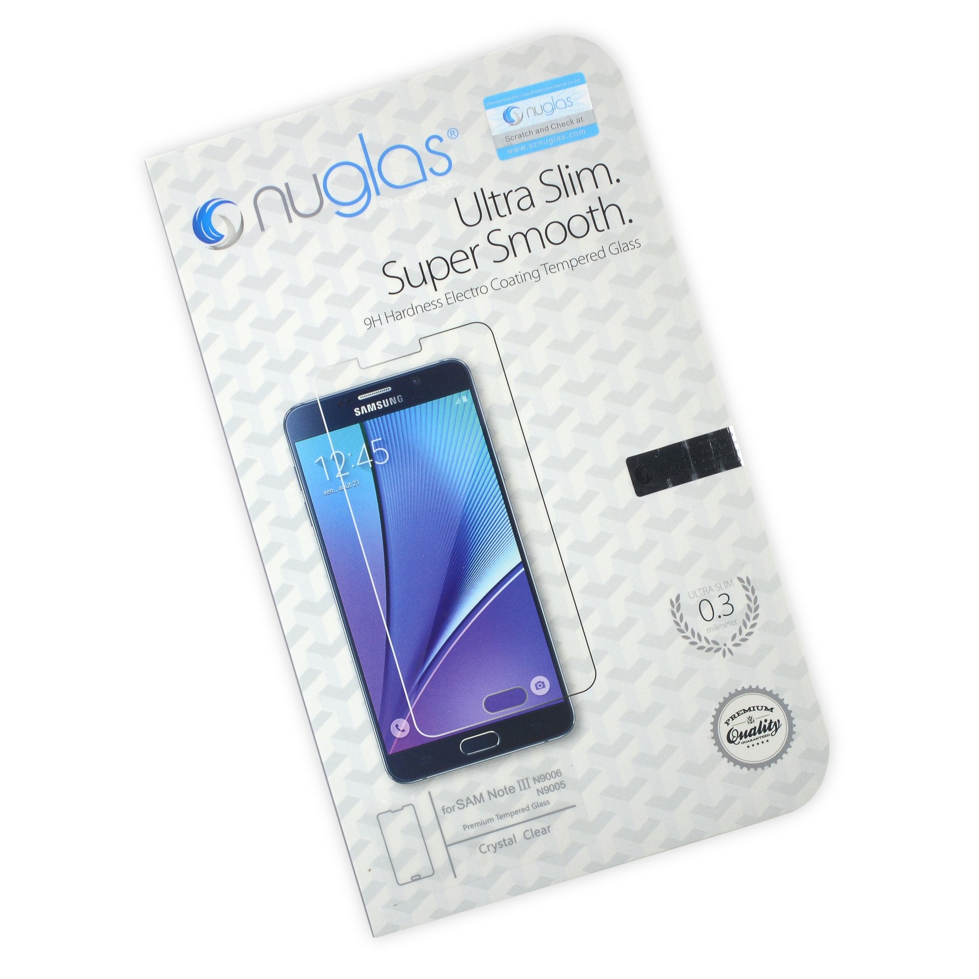 NuGlas Tempered Glass Screen Protector for Galaxy Note 3