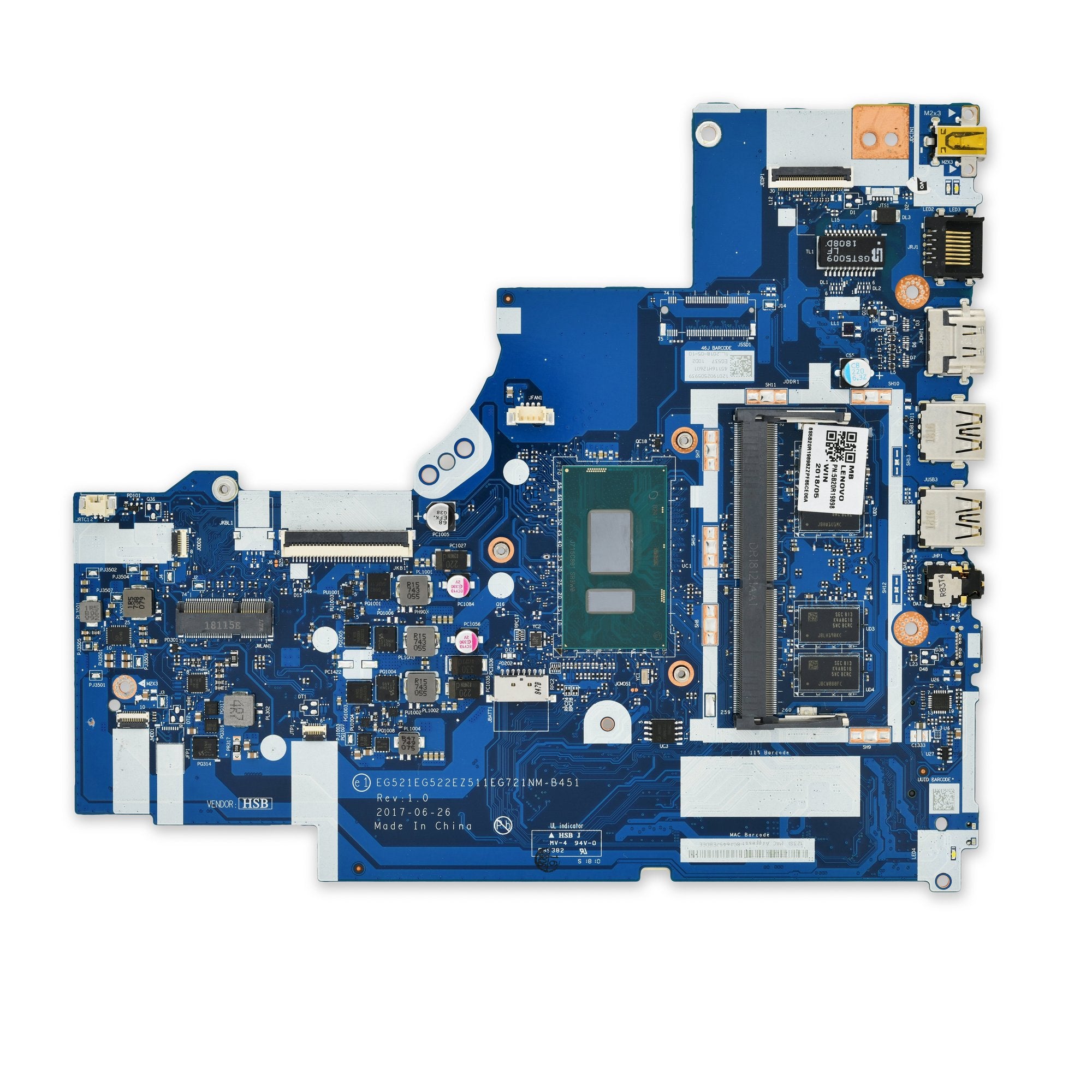 Lenovo IdeaPad 330 Motherboard Intel Core i3-8130U Used