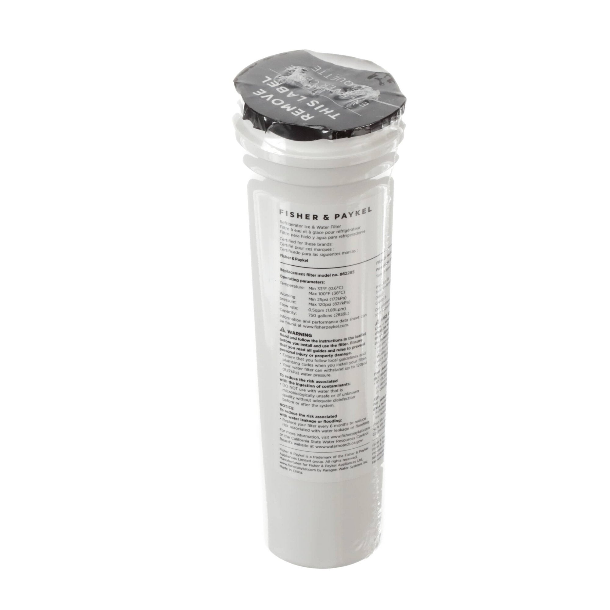 862285 - Fisher & Paykel Refrigerator Water Filter New