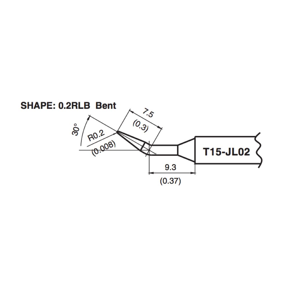 T15 Series Tips fit FM2027 Soldering Iron New Tiny Curved T15-J02