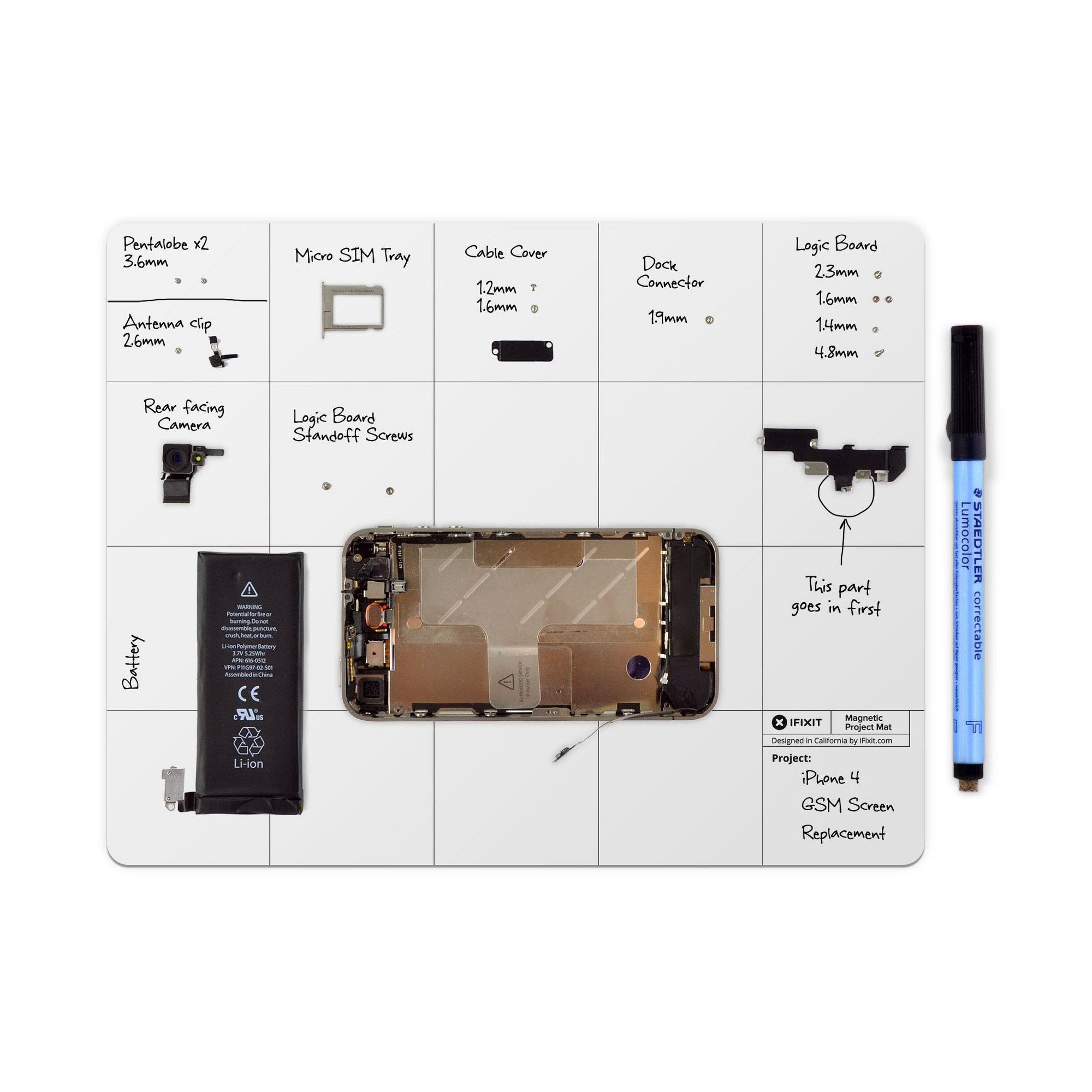 StarTech.com STMAGMAT Magnetic Project Mat - 9.5 10.5 24 cm 27 cm