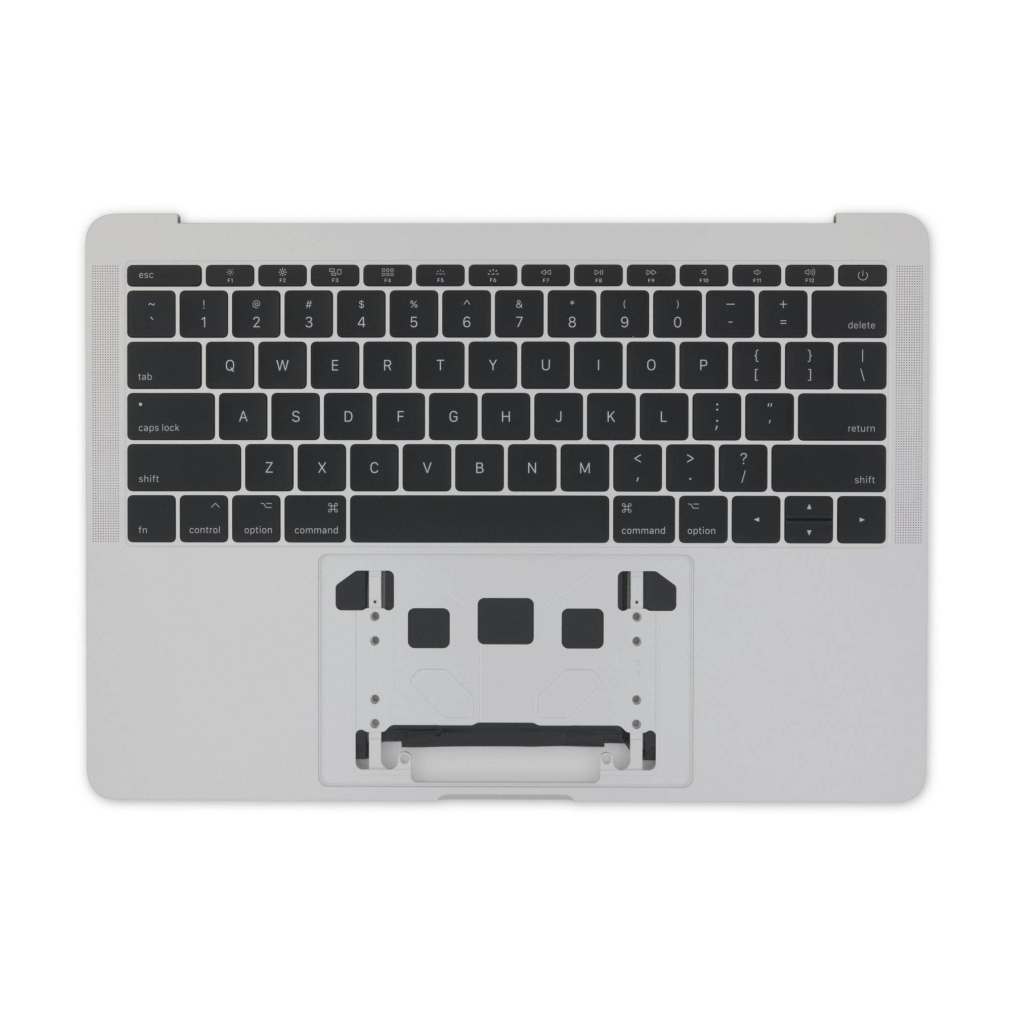 MacBook Pro 13" Retina (Function Keys, Late 2016-2017) Upper Case Assembly Silver Used, A-Stock With Battery, Without Trackpad
